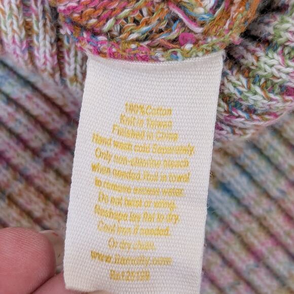 Anthropologie Lia Molly Dolman Sleeve Cardigan Sweater Rainbow Size Small - Picture 5 of 15